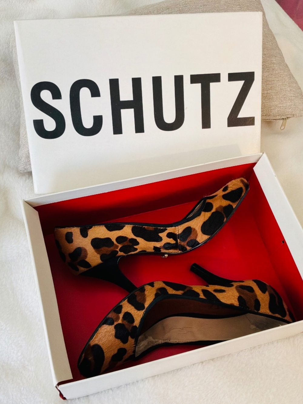 Schultz Leopard Print Calf Hair Stiletto Pumps - Size 5B
